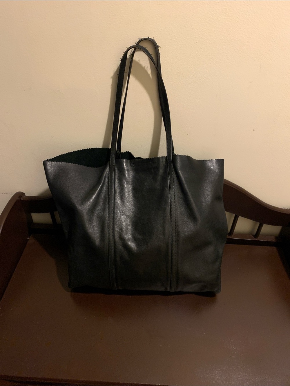 Banana Republic Black Leather Tote